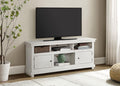Payne Distressed White Wood 60" 2-Door Country Cottage Style TV Stand – 710052