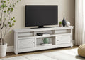Payne Distressed White Wood 70" 2-Door Country Cottage Style TV Stand – 710053