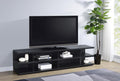 Coaster 710533 Cartmill black finish wood modern 78" TV stand entertainment center