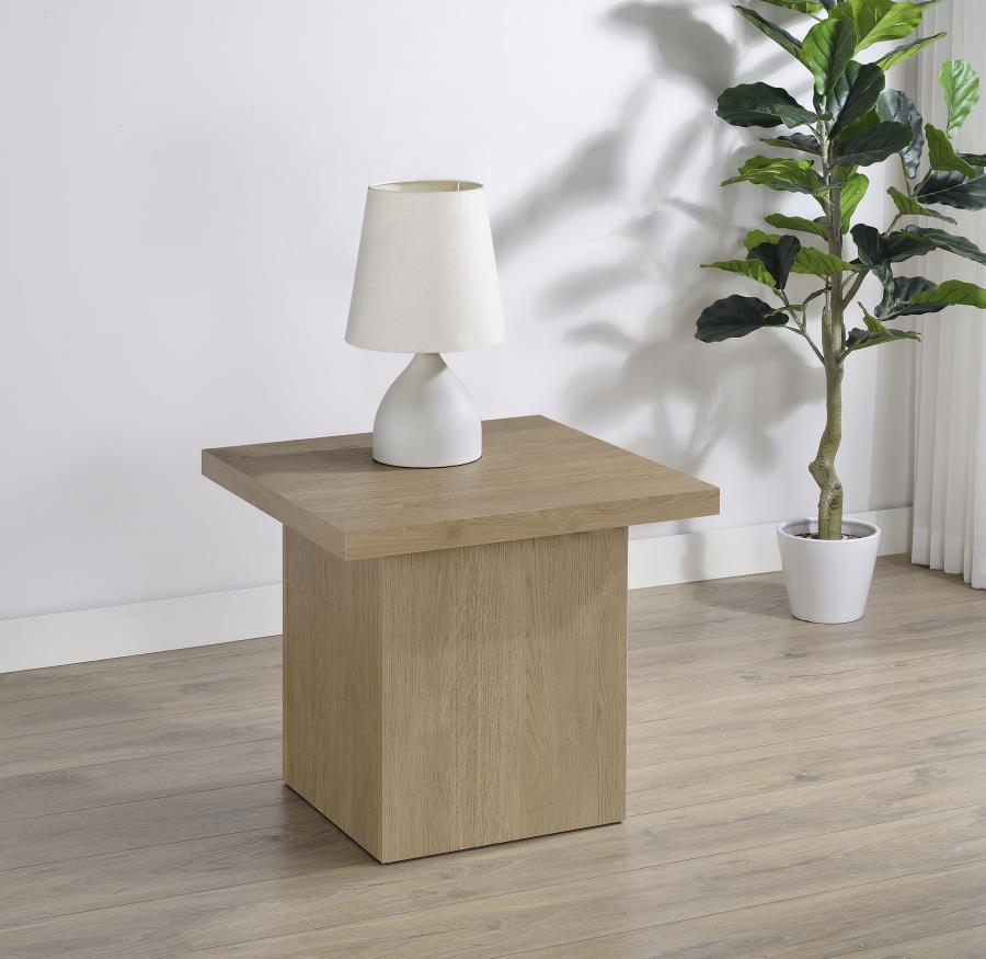 Devar Latte Brown Square End Accent Table – 710917