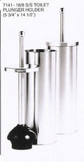 7141 Oggi 2 pc Stainless steel toilet plunger and holder