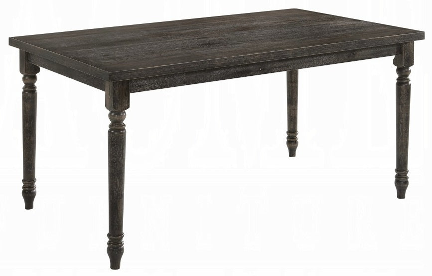 Acme 71880-82 7 pc claudia II weathered gray finish wood dining table set