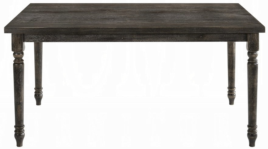 Acme 71880-82 7 pc claudia II weathered gray finish wood dining table set