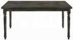Acme 71880-82 7 pc claudia II weathered gray finish wood dining table set