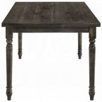 Acme 71880-82 7 pc claudia II weathered gray finish wood dining table set