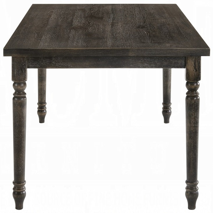 Acme 71880-82 7 pc claudia II weathered gray finish wood dining table set