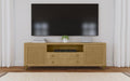 Arini Sand Wash Natural Wood 79" 2-Door Cane Modern TV Stand – 720253