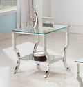 Coaster 720337 WIlla arlo interiors anndale chrome finish metal and glass end table