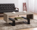 Coaster 720878 Gracie oaks shiasu kuebler grey driftwood finish and black accents coffee table
