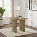 Adina Distressed Light Brown Reeded Square End Table – 722857