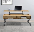 Coaster 723368 Wildon home red barrel studio golden oak finish wood lift top coffee table
