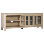 Solano 71" Weathered Mango Wood TV Entertainment Stand with Sliding Doors | Coaster - 723483