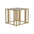 Coaster 723607 Wildon home orren ellis matte brass finish metal glass top end table