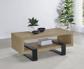 Coaster Dinard Latte and Black Finish Wood Coffee Table – 723688