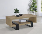 Coaster Dinard Latte and Black Finish Wood Coffee Table – 723688