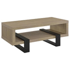 Coaster Dinard Latte and Black Finish Wood Coffee Table – 723688