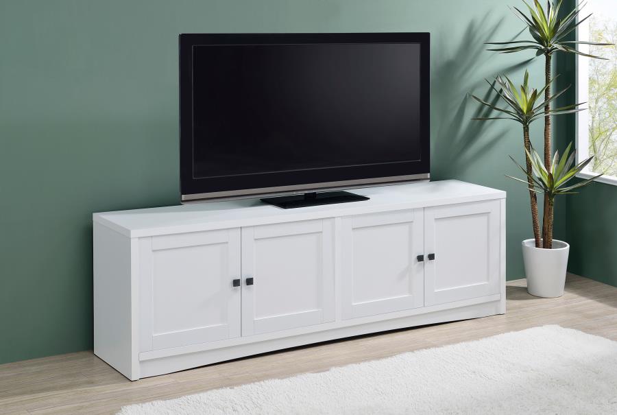 Coaster 724113-14 3 pc Laughlin white finish wood modern TV stand entertainment center