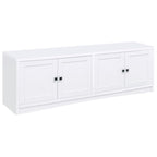 Laughlin White 78" TV Stand Media Console with 4 Doors – 724113