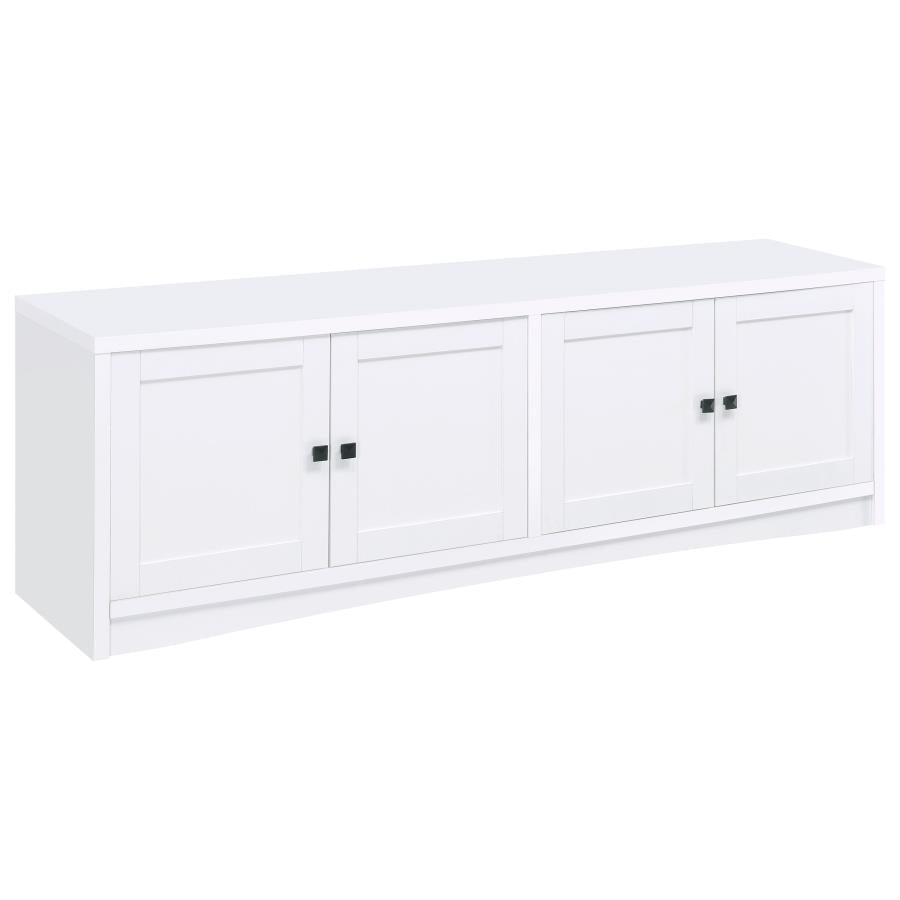 Laughlin White 78" TV Stand Media Console with 4 Doors – 724113