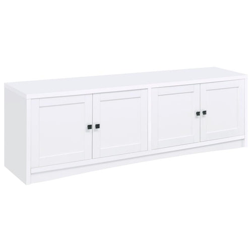 Laughlin White 78" TV Stand Media Console with 4 Doors – 724113