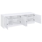 Laughlin White 78" TV Stand Media Console with 4 Doors – 724113