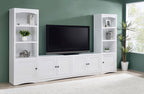 Coaster 724113-14 3 pc Laughlin white finish wood modern TV stand entertainment center
