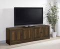 Laughlin Dark Pine 78" TV Stand Media Console with 4 Doors – 724123