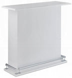 Acme 72580 Kite high glosss white finish wood bar table stand cabinet unit