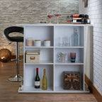 Acme 72580 Kite high glosss white finish wood bar table stand cabinet unit