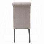 Acme 73265-67 7 pc Yabeina grey finish wood and white marble top dining table set