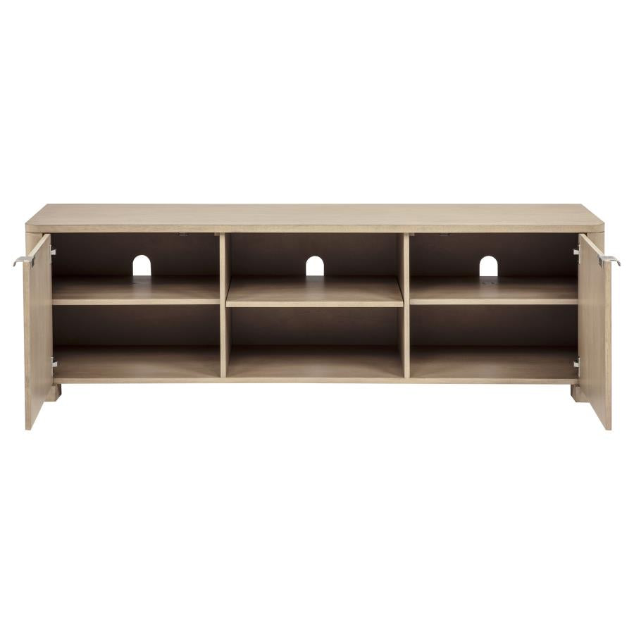 Marcelo Light Elm Wood 71" 2-Door Modern TV Stand – 736053