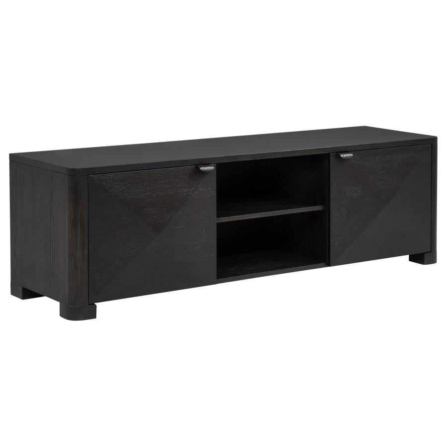 Marcelo Coffee Brown Wood 71" 2-Door Modern TV Stand – 736063