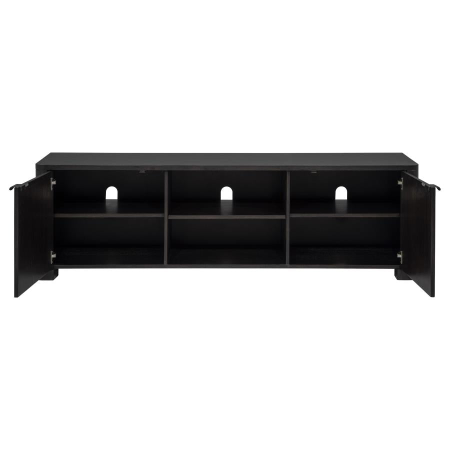 Marcelo Coffee Brown Wood 71" 2-Door Modern TV Stand – 736063