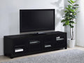 Coaster 736303  Jupiter black finish wood modern 79" TV stand entertainment center