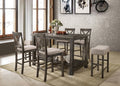 Acme 73830-32-33 7 pc Martha II weathered gray finish wood counter height dining table set