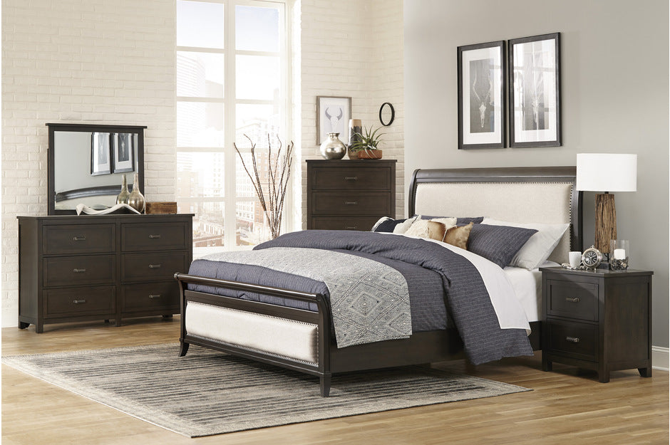 Homelegance 1647-4PC 4 pc Darby home co bolingbrook charcoal finish wood bedroom set with drawers