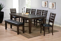 Acme 74620-24-25 6 pc urbana country espresso finish wood dining table set