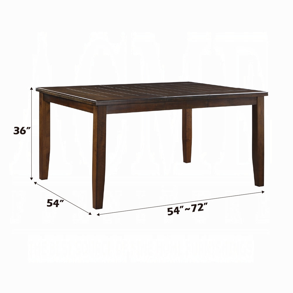 Acme 74630-33-34 8 pc urbana iii plank top espresso finish wood counter height dining table set