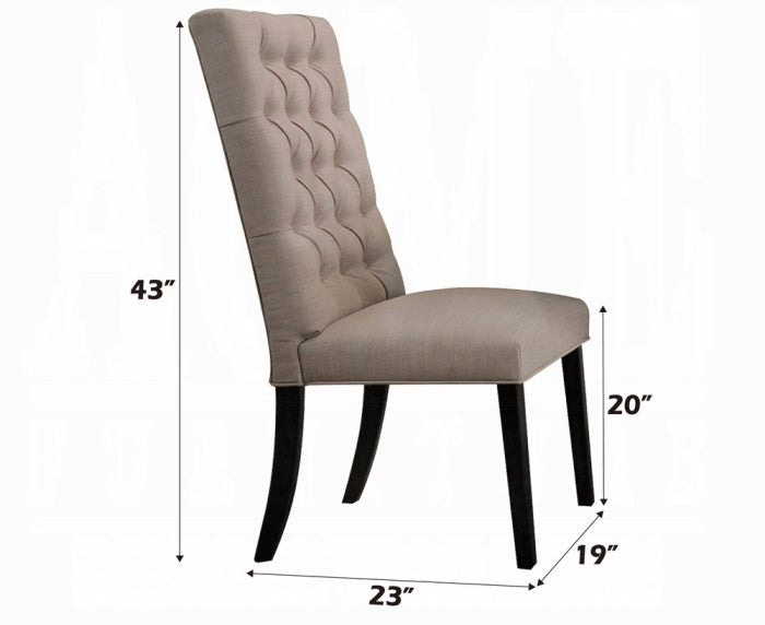 Acme 74645-47 7 pc Gracie oaks demello morland vintage black finish wood double pedestal dining table set