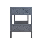 University Grey Twin Over Twin Convertible Bunk Bed – Milton Greens Stars - 7541
