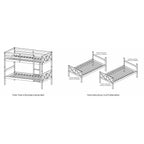 University Espresso Twin Over Twin Convertible Bunk Bed – Milton Greens Stars - 7542