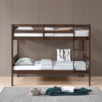 University Espresso Twin Over Twin Convertible Bunk Bed – Milton Greens Stars - 7542