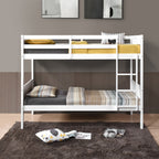 University White Twin Over Twin Convertible Bunk Bed – Milton Greens Stars - 7543