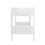 University White Twin Over Twin Convertible Bunk Bed – Milton Greens Stars - 7543