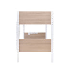 Two Tone White and Natural Twin Over Twin Convertible Bunk Bed – Milton Greens Stars - 7546