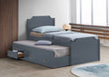 7593-GY Harriet bee riley captains style grey finish wood twin size bed with storage trundle bed