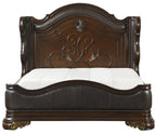 Homelegance 1603-4PC 4 pc Astoria grand cherry finish wood low profile footboard queen bedroom set