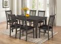 7812GR-7PC  7 pc Gracie oaks sisko gray finish wood dining table set