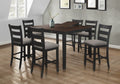 7816-7PC  7 pc Red barrel studio black and brown finish wood counter height dining table set butterfly leaf