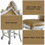 Acme 78210-12 5 pc Astoria grand picardy antique pearl and cherry finish wood 48" round counter height dining table set